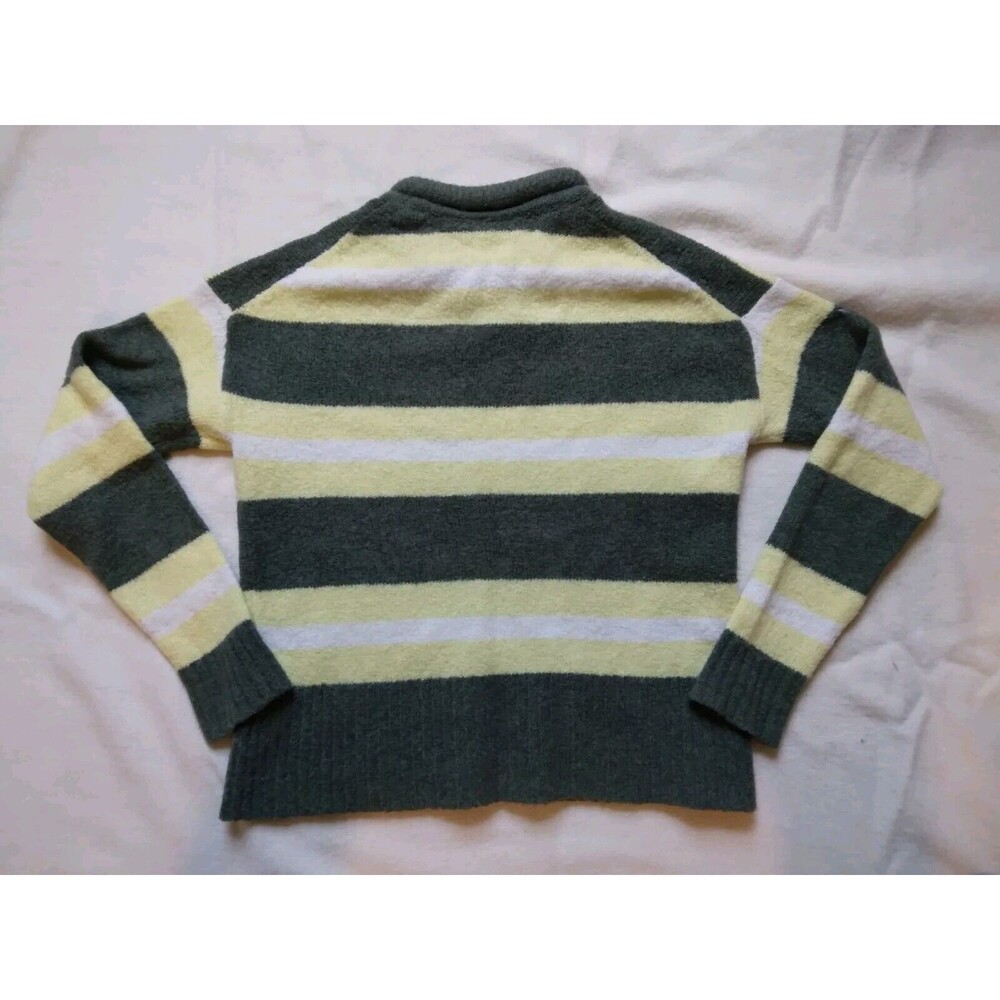Madewell Striped Fulton Sweater Green Yellow Striped Womens Size Small - Picture 5 of 8